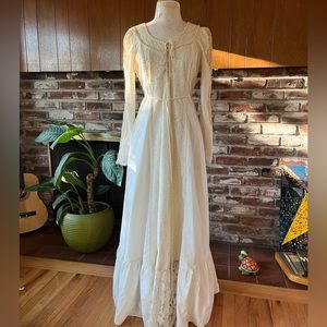 70s vintage handmade prairie dress Gunne Sax pattern